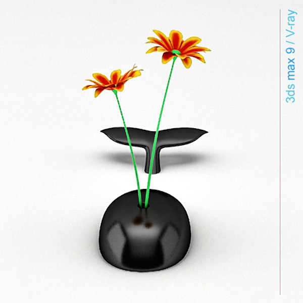 3d alessandro flowers whale vase - Whale vase by lajhar